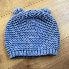 babyGap 耳付きニット帽 6-12ヶ月ライトブルー