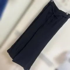 GU 黒 ワイドパンツ