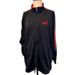 PUMA トラックジャケット ブラック レッドのサムネイル