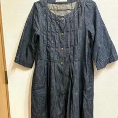 コンジェペイエ　アデュートリステス ダークデニム シャツワンピース