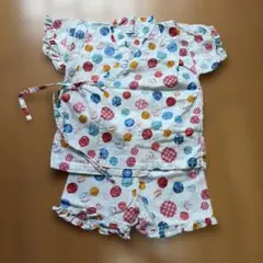 カラフルな水風船模様の甚平（キッズ用）