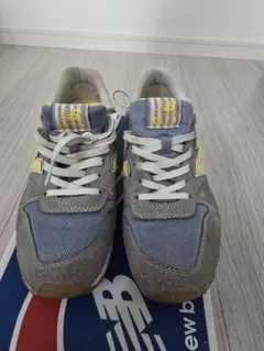 New Balance スニーカー 23cm グレー/ブルー/イエロー