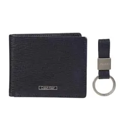 Calvin Klein メンズ RFIDブロック レザー 二つ折財布 ネイビーのサムネイル