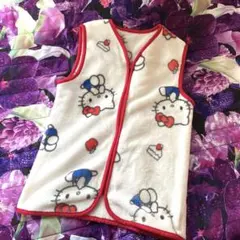 ハローキティ　フリース　ベスト　スリーパー　かいまき　キティちゃん　平成ギャル