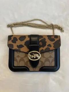 COACH コーチ レオパード　ショルダーバッグ