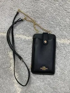 COACH スマホショルダーバッグ ブラックのサムネイル