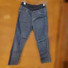 UNIQLO ダークブルーデニムパンツ ゴム製ウエストバンド