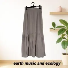 【earth music and ecology】サテンティアードスカート