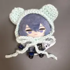にじぱぺっと　ぬいぐるみ服　ぬい服　10㎝　くま耳　ボンネット　ニット帽