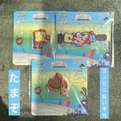 一番くじ スポンジ・ボブ Ｆ賞 いつも一緒！ラバーアソート ３個セット