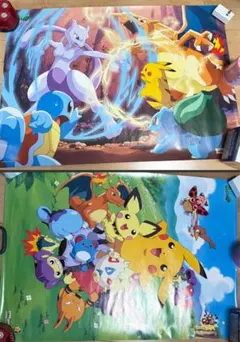バンプレキャラポスター ポケットモンスター 1997年 3種 （未使用品