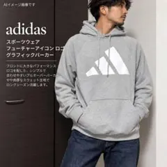 adidas スポーツウェアフューチャーアイコンロゴ グラフィックパーカー