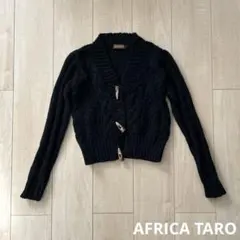 AFRICA TARO トルグボタンクロップドカーディガン
