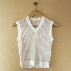 2024 Plage プラージュSHEER RIB ベスト ホワイト シアーリブのサムネイル