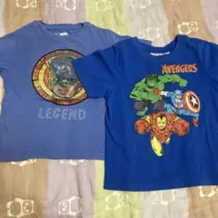 ⭐︎夏物処分⭐︎アベンジャーズ ブルーTシャツ 2枚セット100