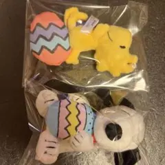 スヌーピーとウッドストック　マスコット　イースター SNOOPY スヌーピー ウッドストック イースター 15.5cm
