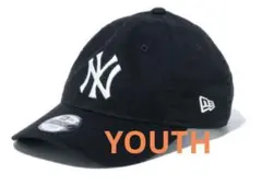 タイムセール★１度着用★ニューエラキャップ帽子ブラック黒ユースYOUTH