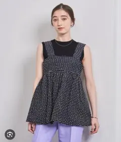 UNITED ARROWS モールボーダー キャミソール ブラウスサイズ36