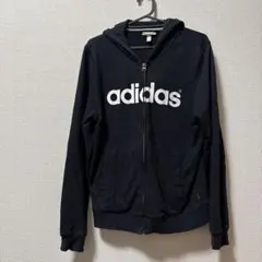 adidas neo ジップパーカー　ブラック　Lサイズ