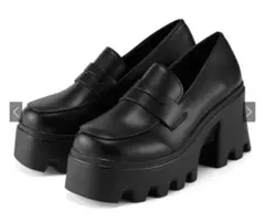 レザー厚底ローファー[ci463