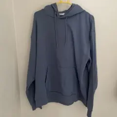青 フード付き パーカー