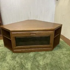 【浜本工芸】コーナー型テレビ台 ブラウン