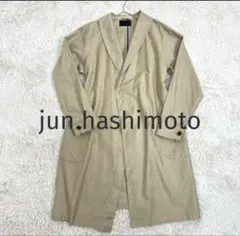【美品】ジュンハシモト 日本製 比翼仕立て ベルト付き ステンカラーコート L 2025年最新】junhashimoto メンズ ステンカラーコートの人気