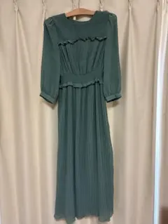 ZARA 長袖ワンピース グリーン