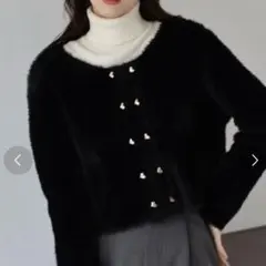 nugu ハートボタンカーディガン