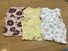 【NEXT】ベビー服春夏服/北欧花柄上下セット　パジャマ　ハート　綿100