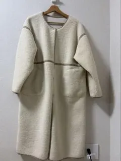 【Lian】フリースジャケット ロング丈 リバーシブル