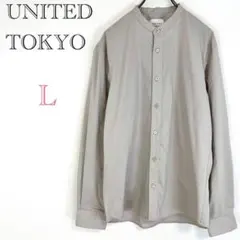 ♦︎ユナイテッドトウキョウ【L】スキッパーシャツ　長袖　抜襟　日本製　ストレッチのサムネイル