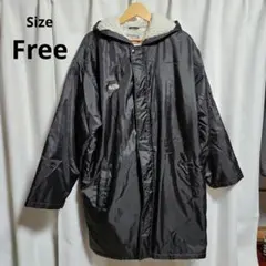 【WORLD NIKE 】裏ボア(見頃、フードのみ)　ベンチコート　フリー