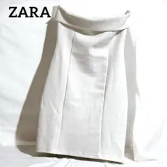 ZARA ホワイト ベアワンピ ストラップレス インターロックワンピース M