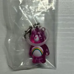 ケアベア めじるしアクセサリー クリアマスコットチャーム ピンク