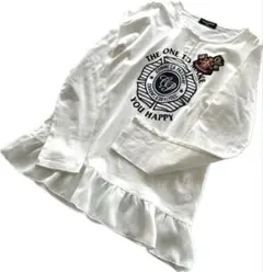 美品 COMME CA PASSAGE 150 ロンT フリル裾 春 ガーリー