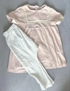 プチバトー　ワンピースチュニック18M &レギンス24M セット