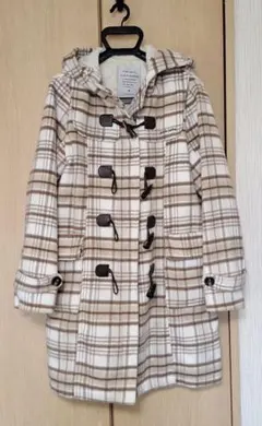 Pink-latte チェック柄ダッフルコート Mサイズ