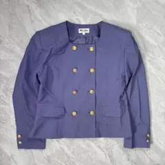 CECILENE　バブリージャケット　ダブル金ボタン　肩パッド　昭和レトロ　上品のサムネイル