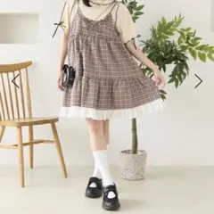 kutir レース切り替えアソートキャミワンピース