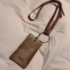 スマホショルダーバッグ ブラウン