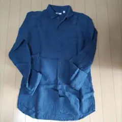 UNIQLO リネンシャツ S 麻 長袖シャツ