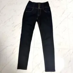 ISKO コラボ ヘザー ハイウエスト スキニーパンツ インディゴブルー