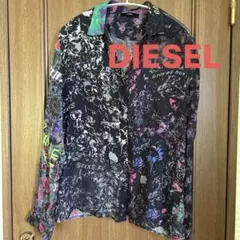 美品✨ DIESEL フラワー プリント フード ブルゾン オーバーサイズ 