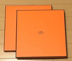 HERMÈS エルメス 箱 スカーフ用 2個セット オレンジボックス ギフト用