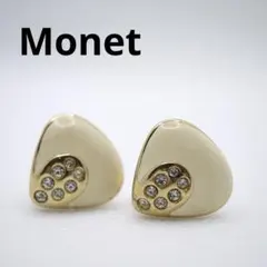 希少 MONET モネ ヴィンテージ イヤリング クリーム×ゴールド 上品