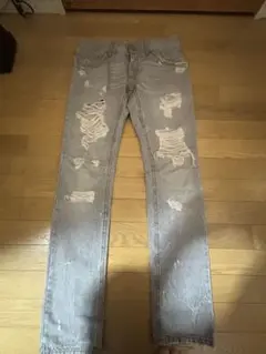 DOLCE & GABBANA グレー ダメージ加工ストレートデニム44のサムネイル