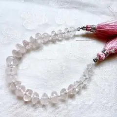 ローズクォーツ　スムースロンデル　天然石