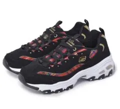 SKECHERS スポーツシューズ ブラック/レッド/ゴールド