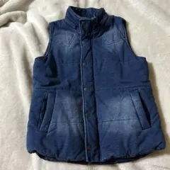 ネイビー ノースリーブ ダウンベスト